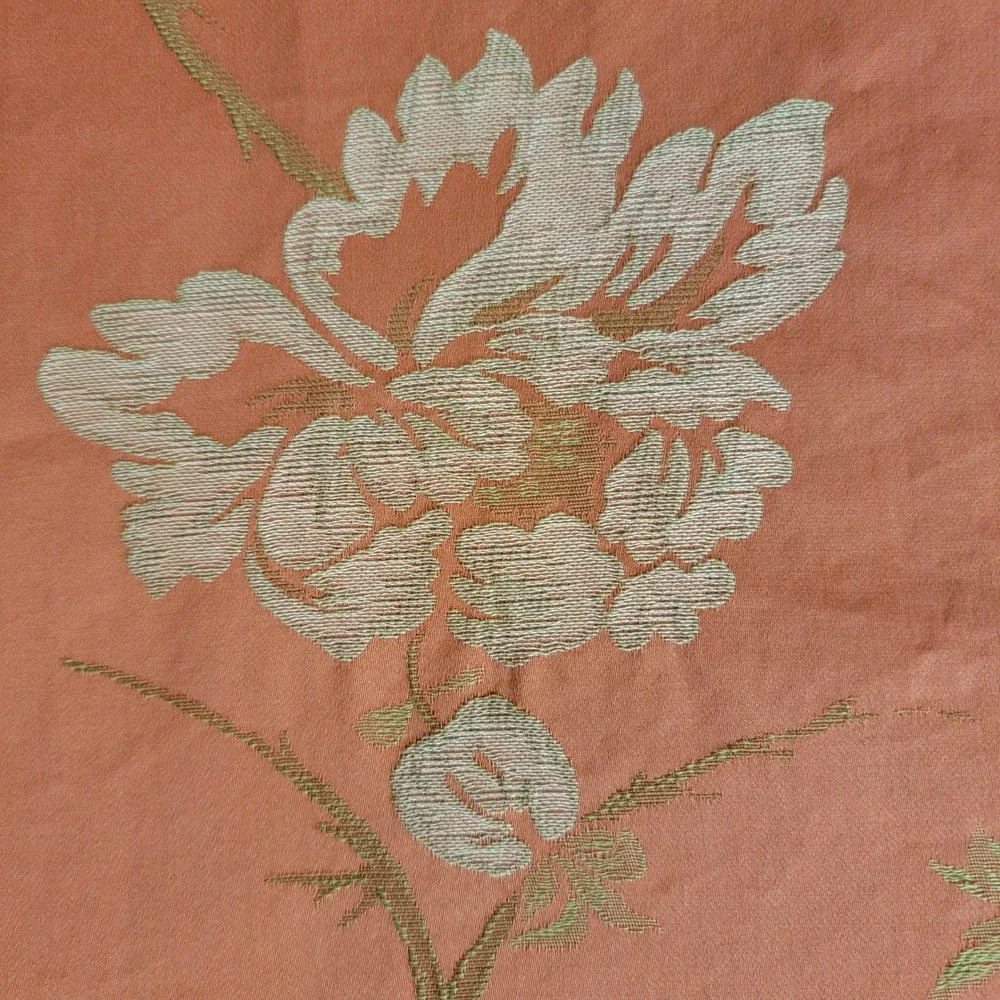 Sferra King Duvet Set 3 piece Terracotta Floral Egyptian Cotton‎ Jacquard Italy